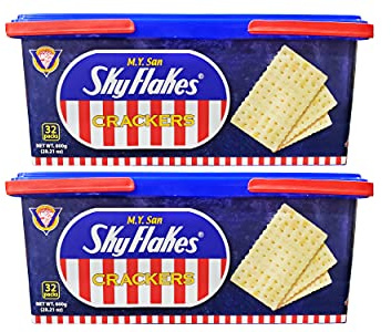 M.Y. San SkyFlakes Philippino Crackers 32 Packs 800g SET of 2