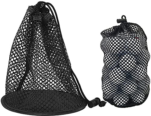 2 Stücke Golfball Tasche, Mesh Storage Ditty Bag, Nylon Mesh Drawstring Pouch, Golf Mesh Bag, tragbare Netznetze Hochfeste Golfball-Tasche, für Golf, Tennis, Outdoor-Werkzeuge