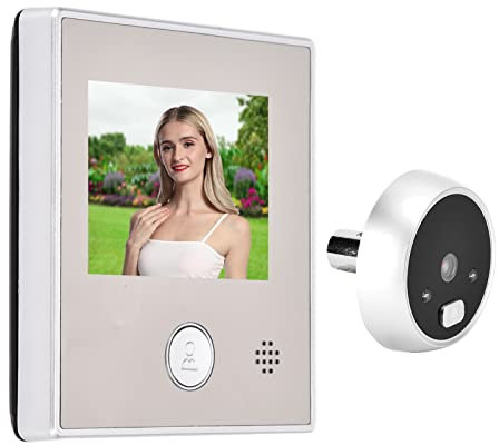 Shanrya Visor de Mirilla Digital, 4 Tonos de Timbre de Video, Función de Cámara de Visión Nocturna por Infrarrojos, Pantalla LCD TFT de 2.8 Pulgadas para el Hogar