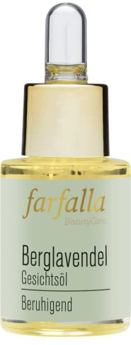 farfalla Ansiktsolja Berglavendel – 15 ml – hudlugnande och skydd – hudvårdsolja med vild berglavdel – 100% certifierad naturkosmetik