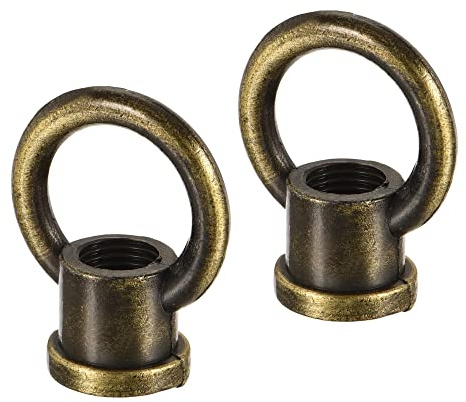 sourcing map 2 Stück Ösenmutter 15kg max. Belastung 29x35mm M10 Gewinde Ringform Weibliche Schlaufe für Hängelampe Kronleuchter Bronze