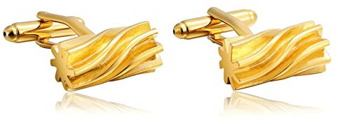 Skcess Herren Manschettenknöpfe Gold, Manschettenknöpfe Herren Spiralzylinder Manschettenknöpfe Rostfreier Stahl Geschenke für Herren Und Damen