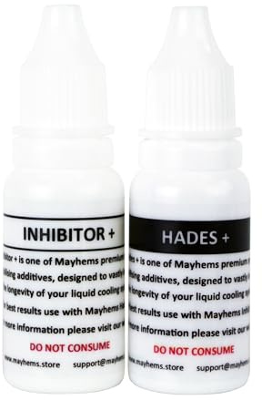 Mayhems - Hades Plus och Inhibitor Plus - vattenkylning PC kylvätsketillsats - komplett systemskydd, 15 ml