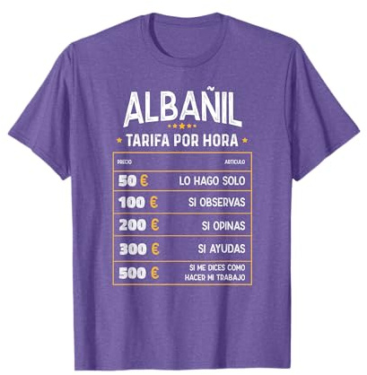 Albañil - Tarifa por Hora de Albañil Diseño Gracioso Camiseta