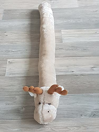 Kottig Zugluftstopper Windstopper Türvorleger Zugluft Tiere Plüsch 90cm Energiespar (Elch)