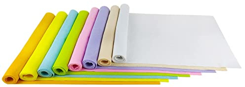 Jtnohx Weiches Handwerk Filz-Stoffbögen Bündel, 40x100cm Farbig Filz, Bastelfilz Stoff zum Nähen, Filzstoff für Party Festival Serie Dekorationen(Osterserie Farben)