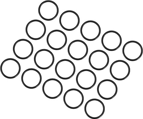 QUARKZMAN 21mm x 17mm x 2mm Nitrile Caoutchouc Joints toriques x 20 Pièces Rond Joint Rondelle pour Robinet Plomberie Réparation Étanchéité Connexion [Noir]