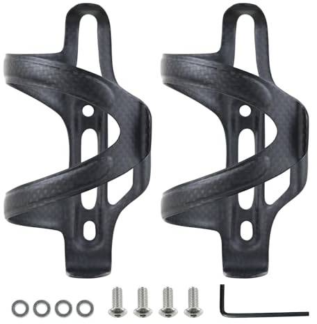 ROADNADO Carbon Flaschenhalter Fahrrad Trinkflaschenhalter Ultraleicht Stark Wasserflaschenhalter Getränkehalter MTB Rennrad Linke Öffnung Flaschenhalter für Rennräder, Mountainbikes (2PCS)