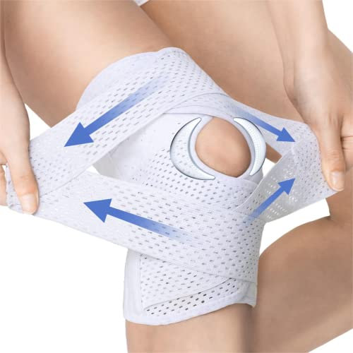 ProWaves Kniebandage Männer Damen mit Seitenstabilisatoren Patella Kniebandage Orthopädische Kniebandages Meniskus Kniestütze für Meniskusriss Knieschmerzen Sport Arthritis Erholung Einstellbar XXXL
