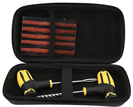 2 Stück Tubeless Bike Reifen Reparatur Plug Kit,Autoreifen Reparaturset Reifenreparaturwerkzeuge mit 15 Reifenreparatur Streifen Reifen Flicken Set,für Fahrrad Motorrad LKW Auto Reparatur Werkzeug