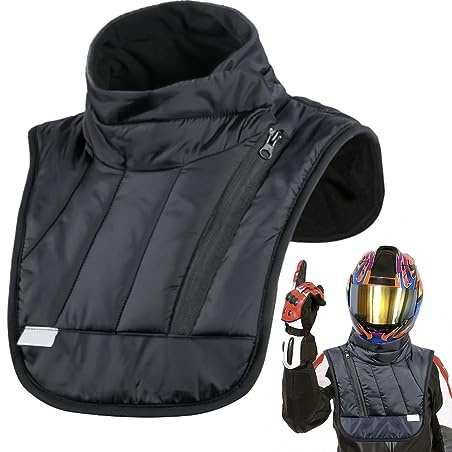 Youany Cache-Cou pour Moto, Chauffe-Cou Noir Coupe-Vent, Tour De Cou De Moto, Cache-Cou avec Fermeture Éclair, Équipement d'hiver Chaud pour Les Activités De Plein Air Hivernales