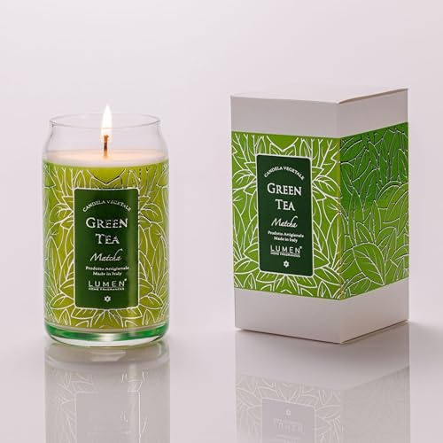 Lumen – Vela perfumada en tarro de cristal – Green Tea – Larga duración – Fabricada en Italia – 300 ml