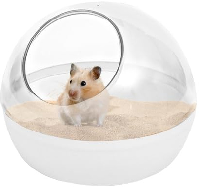 Duroecsain Salle de Bain pour Hamster, boîte de Bain de Sable pour Hamster - Bac à litière pour gerbilles,Salle de Bain pour Hamster, conteneur de Bain de Sable, Toilettes pour Hamster et Baignoire à