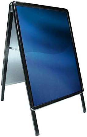 My Shopfittings A1 OR A2 Poster Stand A-Board Display Snap Aluminum Frame Board Outdoor Shop Stands Pavement Sign… (A1 Black)