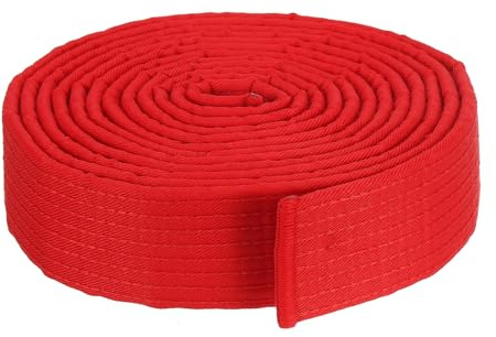 PATIKIL Taekwondo färgat rankningsbälte 4 cm x 3,4 m, kampsport judo karate bälte för tränarundervisning, röd