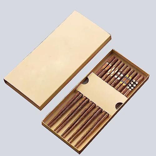 ZGYOZMNG Palillos Chinos Reutilizables para Principiantes, Juego de 5 Pares de Palillos japoneses, Palillos Chinos Antideslizantes para el hogar