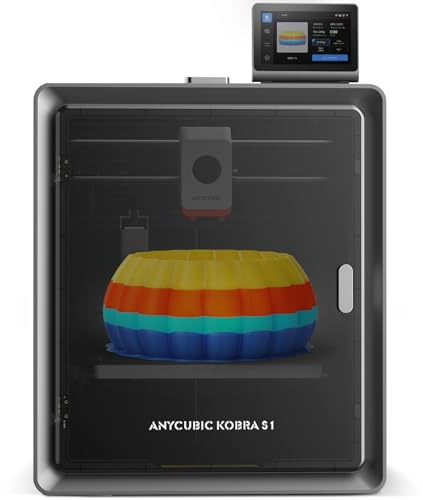 ANYCUBIC Kobra S1 3D Printer,600mm/s High Speed Multicolor 3D Printers with Auto Leveling, 320℃ Full-Metal Hotend, Enclosed CoreXY Structure for Novices & Experts Smart Choice,Print Size 250*250*250mm
