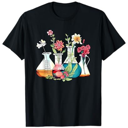 floral beakers chemistry lab teacher T-Shirt