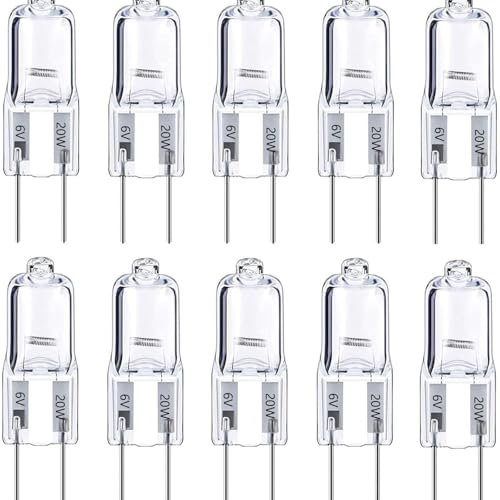 NTZTO GY6.35 ampoule halogène 6V 20W-2700K blanc chaud, 390lm, Dimmable, base GY6.35, compatible avec les projecteurs, éclairages de scène, plafonniers