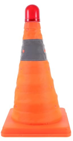 ABOOFAN Señal De Advertencia De Cono De Tráfico De Cono De Seguridad Vial Reflectante Con Luz Led Para Aparcamientos y Formación De Conductores