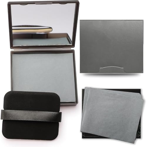 ROKZELT Blotting Paper Gesicht, 300 Stück Löschpapier Gesicht, Oil Control Paper, Ölabsorbierende Blätter, Mattierende Papiere, Spiegelbox, Selbstklebender Puderpuff, Für fettige Haut