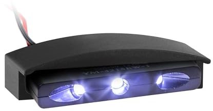 LED Kennzeichen Beleuchtung Nummernschild Alu Gehäuse Universal Motorrad schwarz