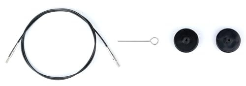 Lykke Zusatzseil für Sets mit austauschbaren Rundstricknadeln (Black Cord for 20 (50cm) Length with 5 IC Tip)