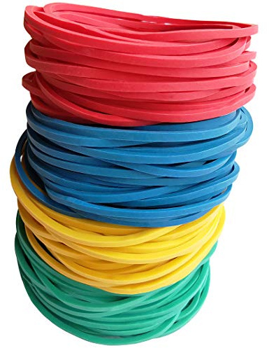 400pcs 38mm(1.5inch) JOYLOYAL Multi-Color Rubber Bands Stretchable Elastic Bands Sturdy Rubber Bands for School Home and Office Use Stationery Supplies