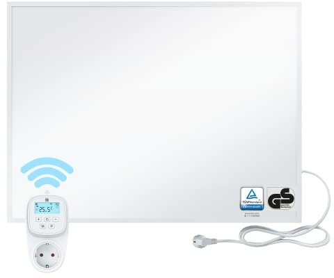 BR Bringer Infrarotheizung 450 Watt - mit Smart Thermostat und App - Infrarot Elektroheizung Energiesparend - TÜV & GS - Deutsche Qualitätsmarke (weiß)