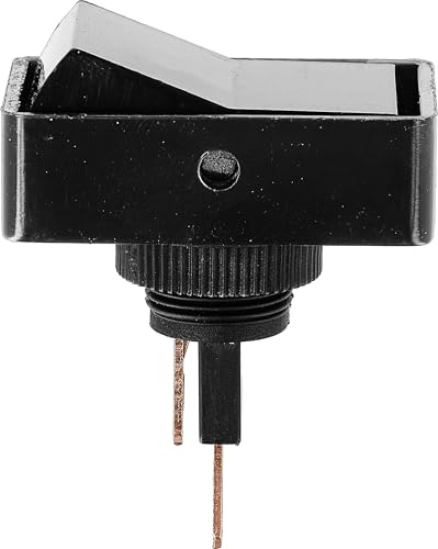 Restagraf - Interrupteur Électrique à Bascule - 2 Broches - Connexion Cosse Plate - Trou de Diamètre 12,5 mm - 10 A - 12 V - Réf. 6967 - Blister de 1