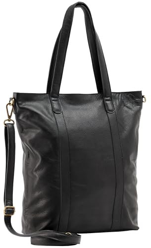 Gusti Handtasche Leder-Paris Ledertasche Umhängetasche Laptoptasche Schwarz Leder Damen