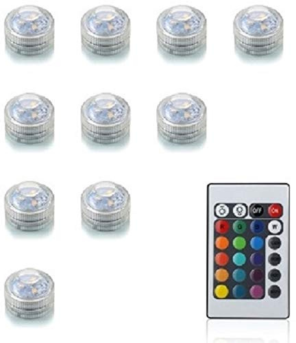 Set 10 x LED Lampen warm/weiß, hell/weiß, Multicolor mit Fernbedienung - Wasserdicht Lampions Beleuchtung - Party LED