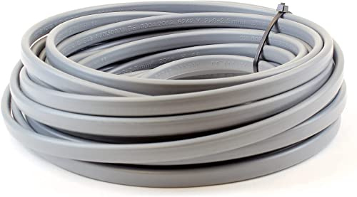 2.5mm Twin and Earth Flat Grey 6242Y Cable Wire T&E PVC Lighting Electric Cable (5 meters)
