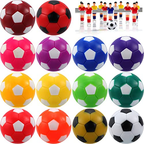 14 Stück Tischfußball Kickerbälle - 36mm Profi Tischkicker Kugeln für Fußballspiele, Mini Tischfussball für Erwachsene und Kinder (Vielfarbigkeit)