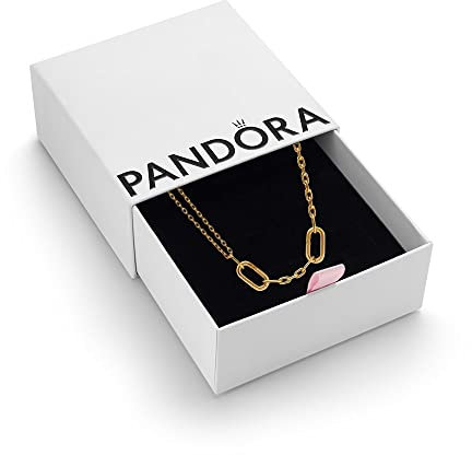 Pandora ME Double Link 14K Gold-Plated Chain Necklace For Medallion Charms, 45cm, With Gift Box