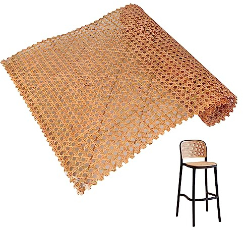 Wiener Geflecht, Rattan Gurtband PE Rattan Geflecht, Handgemachtes Rattan Kunsthandwerk für DIY Möbeldekoration, Wabengeflecht Stuhlflechtrohr, Flechtrohrgewebe (Kaffee - 35×150 CM)