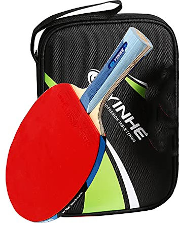 Tischtennisschläger mit beidseitiger Antihaftbeschichtung, Allround-Pingpong-Schläger, sowohl Ballkontrolle als auch Spin/11 Sterne/Langer Griff
