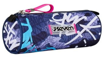 Seven Mäppchen, Federtasche für Schreibwaren, Etui für Stiften, Kugelschreiber, Kinder, Mädchen & Jungen, Schule, Grundschule, violett