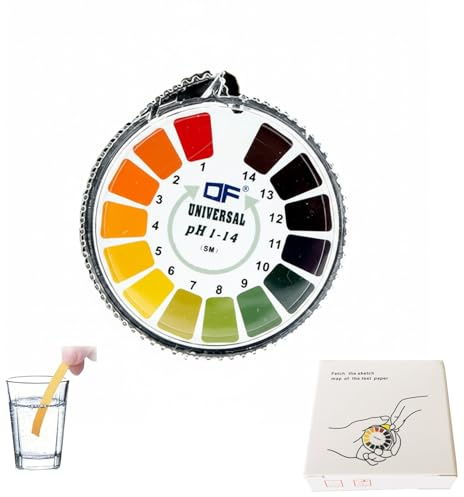 Yuiturt 1 Rolle pH Teststreifen 5 m, etwa 250 Mal verfügbar, ph Wert Teststreifen Messbereich 0-14, Litmus Paper ph Strips Lackmus Indikator Universalpapier ph, Aquarien, Teiche, Speichel, Urin