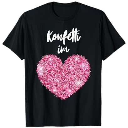 Konfetti im Herzen - Kölle Alaaf rot weiß Karneval Fashing T-Shirt