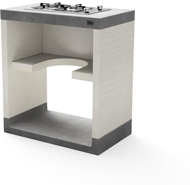 MAESTRO FERRETERO TUOZI - Standplan/VENIT Gas 78 Modul für vorgefertigten Grill (weiß, grau - 78 x 47 x 47 cm) - Verwendung im Freien