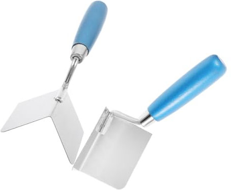 HOMSFOU 2piezas Herramientas Inoxidable Multifuncionales Paleta Para Esquinas Interiores y Exteriores Para Enlucido