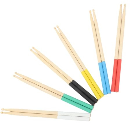 FUTUREORYY 6 Paar Robuster Maple Drumsticks mit Rutschfestem Griff für Schlagzeugzubehör Bequeme Schlagzeugstöcke für Riegel und Musikalische Bandauftritte