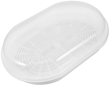 CIYODO Vaporiera per Microonde Ovali con Coperchio Contenitore Vapore per Verdure e Pesce Resistente e Sicuro per Dieta Equilibrata e Uso Prolungato