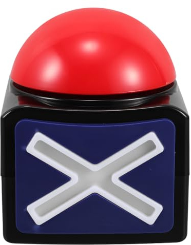 Parliky Pulsadores para Concursos y Juegos de Preguntas Botón de Respuesta Luz Roja Diseño de Mano Adecuado para Aula Fiestas y Competiciones Interactivas