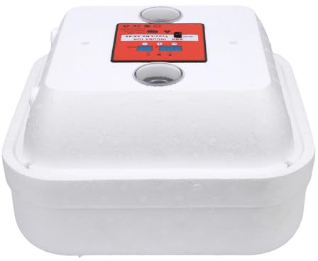 HELEVIA 25 Eier-Inkubator Automatisch, Geflügel-Eierbrüter, Hühnereier-Inkubator mit Sichtfenster, Zum Schlüpfen von Hühnern, Enten, Gänsen