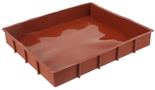Ciieeo Moule à Gâteau Rectangulaire en Silicone Café, Antiadhérent | Moule Genoise, Moule à Pain, Moule à Cake Silicone, Facile à Démouler Nettoyer