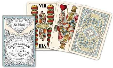 Piatnik 184710 - Gentleman Doppeldeutsche Spielkarten 32 Blatt