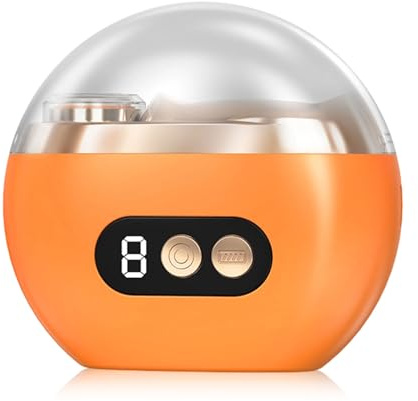 Coupe Ongles électrique 2 en 1, 2026 Nouveau Lime a Ongle Electrique Portable Silencieuse pour Le Ponçage et Le Polissage, Multifonctionnel Nail Clipper Avec Ongles Contre Les Restes D'ongles (Orange)