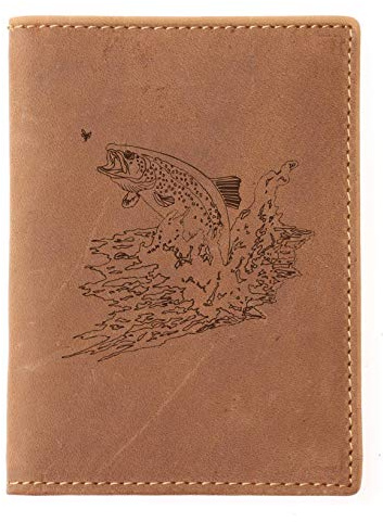 Greenburry Vintage Herren Ausweis Etui Ledermappe Braun 12x9x1 cm